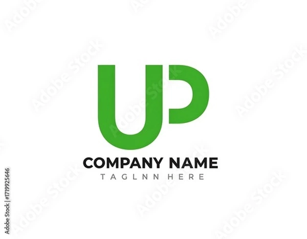 Obraz Modern green logo design