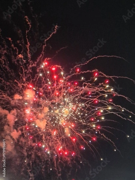 Fototapeta colorful fireworks in the sky
