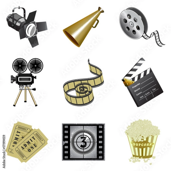 Obraz Movie industry icons