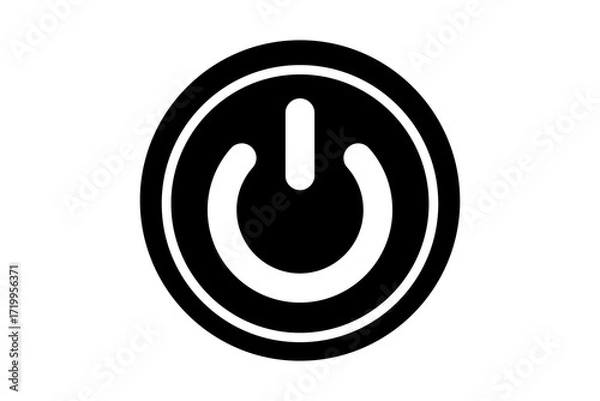 Obraz Power button icon for use in posts, stores, and corporate materials.