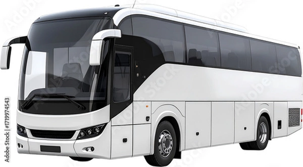 Fototapeta Tour Bus 3D PNG Transparent Background