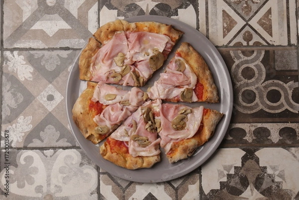 Obraz Pizza Prosciutto e Funghi