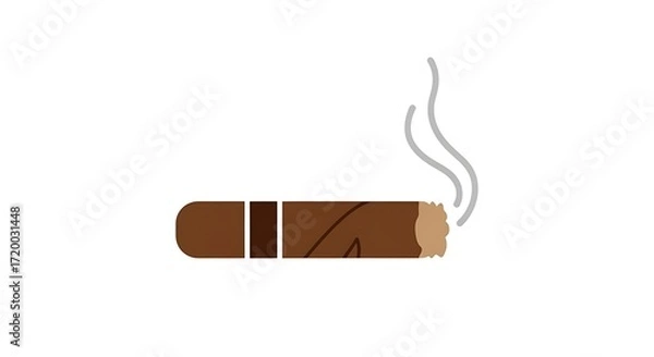 Fototapeta Minimal Flat Cigar Icon Vector