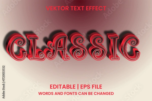 Obraz classic editable text effect
