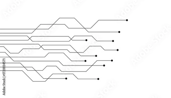 Fototapeta Abstract futuristic circuit board Illustration, Circuit board with various technology elements. Circuit board pattern for technology background. Vector illustration