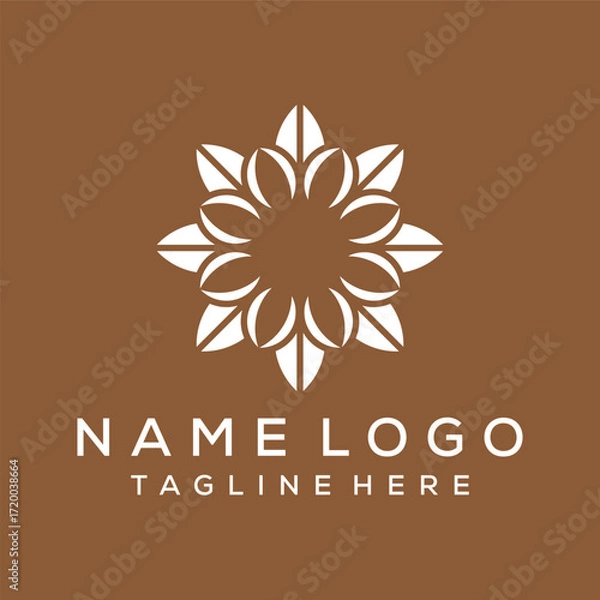 Obraz pattern flower leaves logo design inspiration