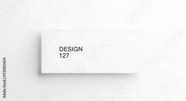 Fototapeta Minimalist White Business Card Mockup with design 127 Text