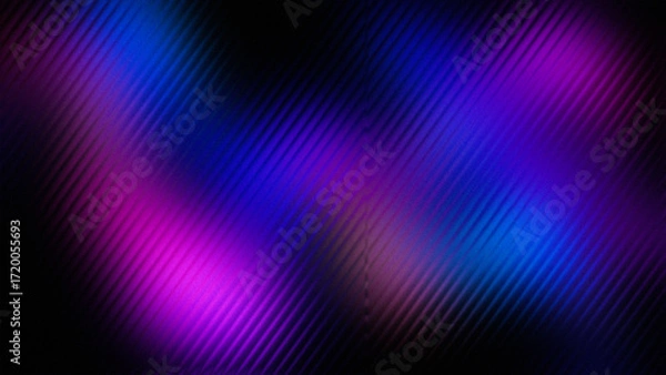Fototapeta Abstract vibrant neon purple and blue light streaks with subtle texture on a dark background