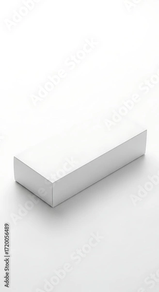 Fototapeta Minimalist White Rectangular Box Isolated on a Clean Background