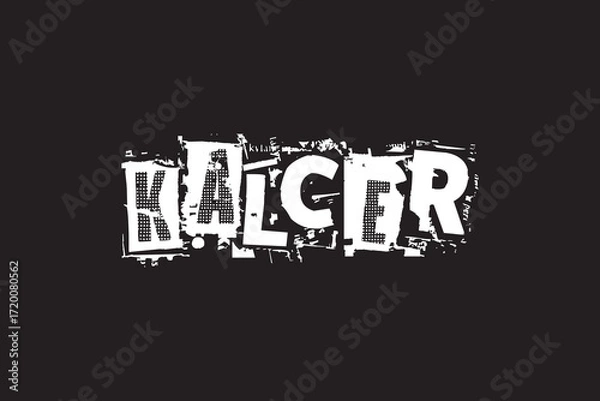 Obraz This is a vector art design Kalcer black and white color