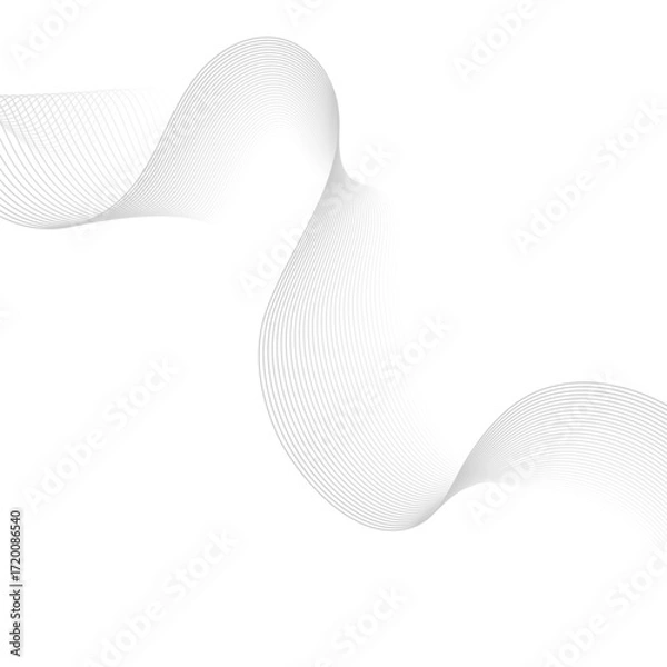Fototapeta Flowing abstract wavy line background with gradient effect
