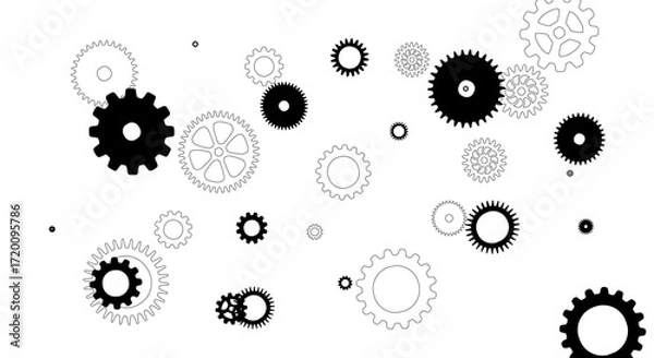 Obraz koło zębate, koła zębate, ewolwenta