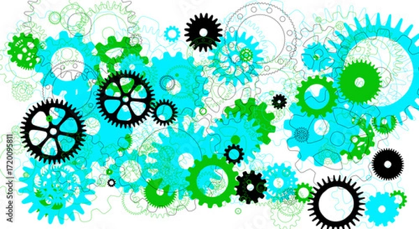 Obraz koło zębate, koła zębate, ewolwenta