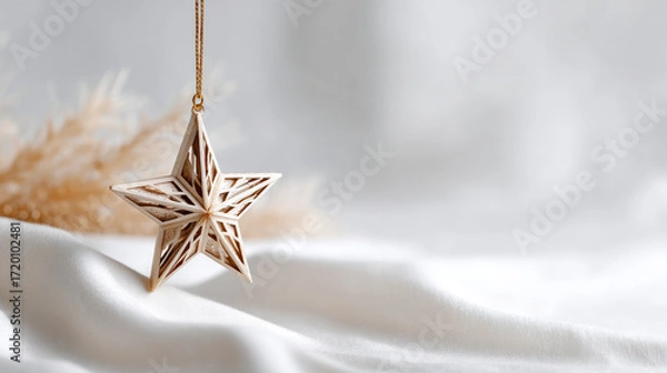 Fototapeta stunning scene of solitary stone resting on bed of crystalline ice reflecting ultrabright sunlight