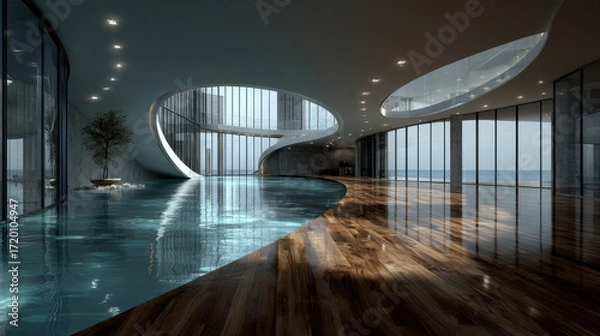 Fototapeta Abstract modern interior architecture