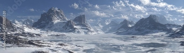 Obraz snow covered mountains