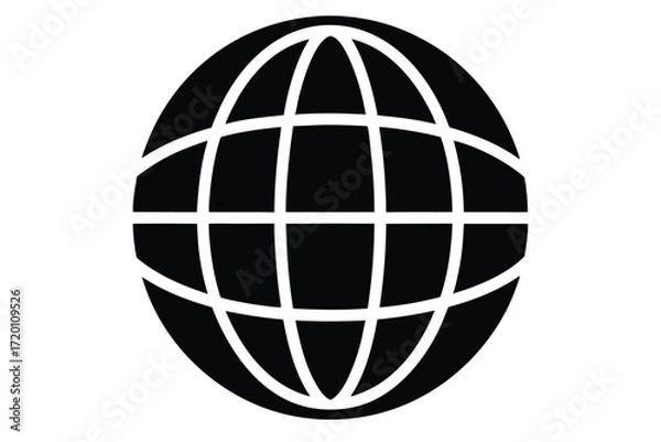 Fototapeta globe icon vector icon silhouette