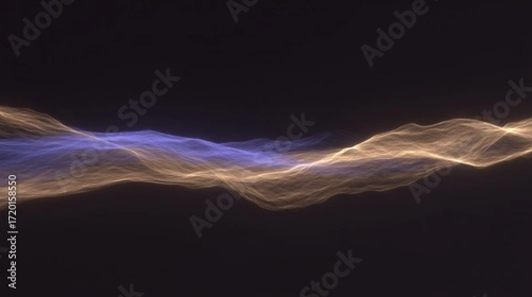 Fototapeta Abstract art: A captivating visual of swirling waves of light in a dynamic artistic expression, representing data visualization.