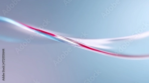 Fototapeta An ethereal, flowing ribbon of light dances across a gradient background, evoking a sense of seamless motion and futuristic grace.