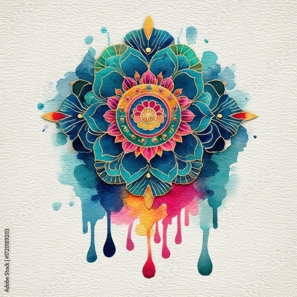 Fototapeta Colorful mandala design