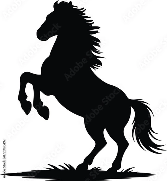 Obraz horse silhouette vector