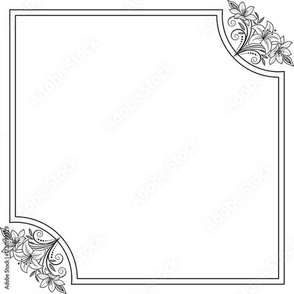 Fototapeta frame with flowers