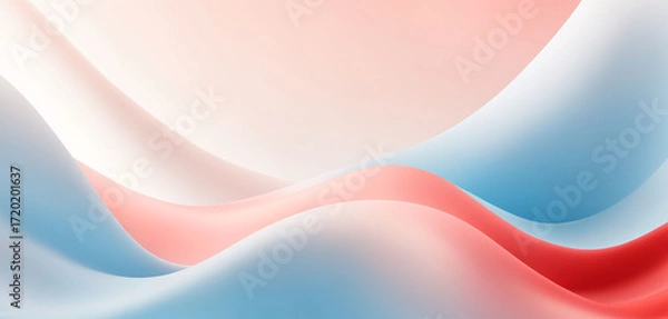 Fototapeta Gentle pastel wave background with soft intersecting lines and subtle gradients