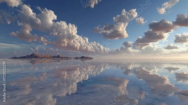 Obraz Beautiful Blue Ocean with Clouds in Sky