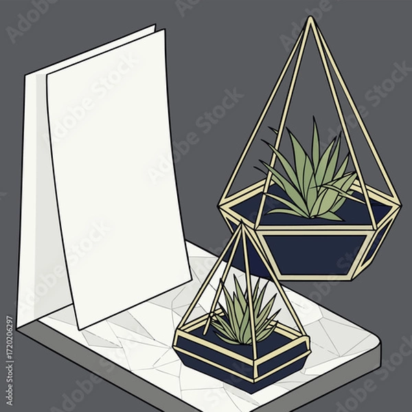 Fototapeta Vector illustration of an open book with a tree symbol