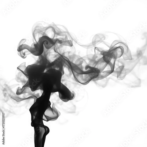 Obraz smoke on black  with transparent background PNG and JPEG image