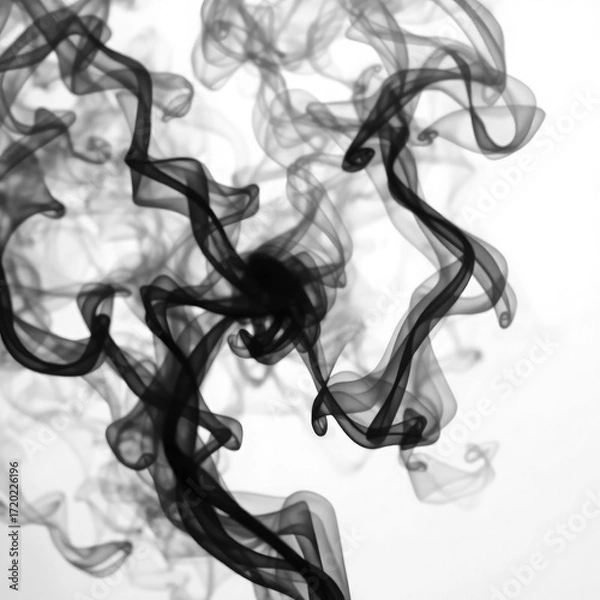 Obraz smoke on black  with transparent background PNG and JPEG image