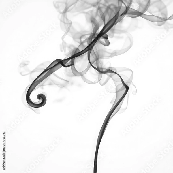 Obraz smoke on black  with transparent background PNG and JPEG image