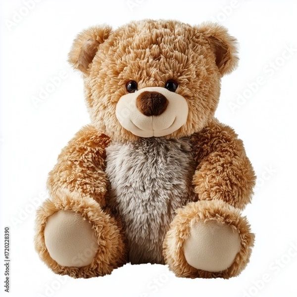 Obraz Adorable Plush Teddy Bear , PNG isolated cut out image