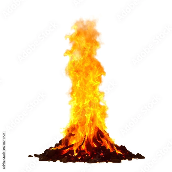 Obraz fire with transparent background PNG and JPEG image