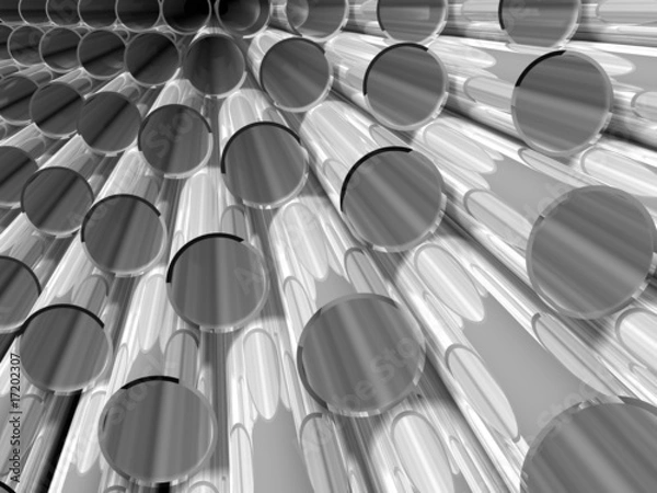 Fototapeta high technology background - chrome tubes