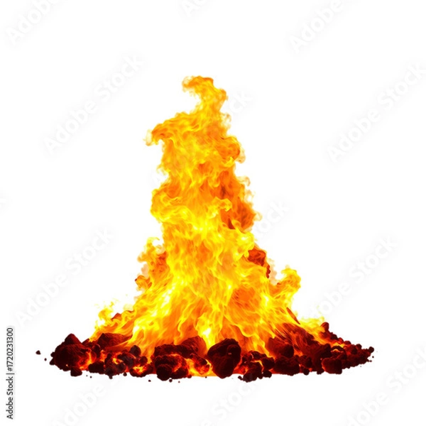 Obraz fire with transparent background PNG and JPEG image