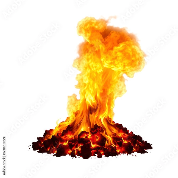 Obraz fire with transparent background PNG and JPEG image