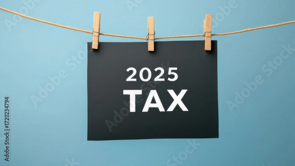 Fototapeta Tax implications for 2025. Planning and understanding of the tax system, budgeting for the future and navigating the tax regulations