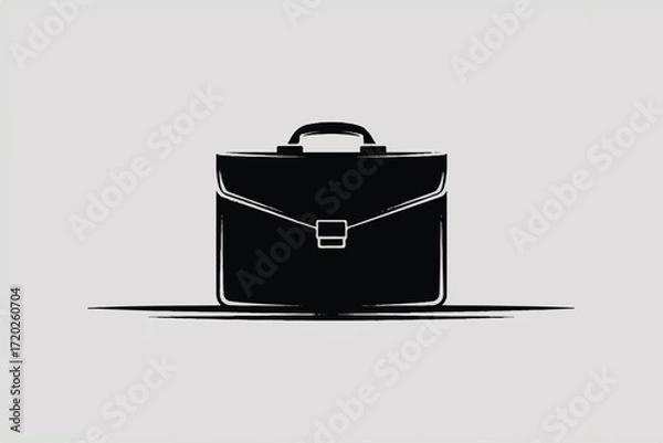 Obraz Briefcase Silhouette Vector — High-Quality Black Icon
