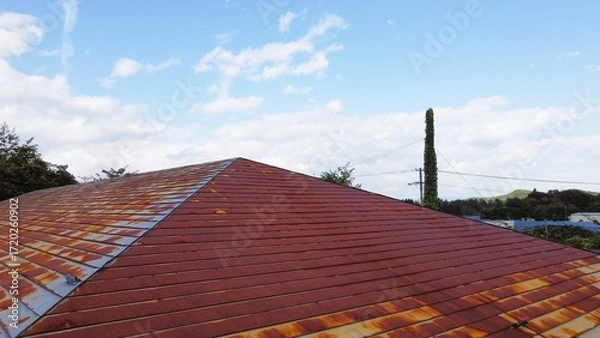 Obraz 屋根に広がる錆