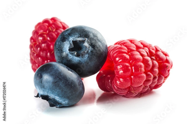 Obraz Bluberies and Raspberries
