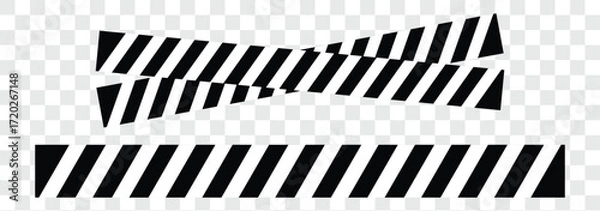 Obraz Yellow and Black Diagonal Safety Lines. High-contrast hazard warning design for road signs, construction zones, and safety alerts. Ideal for danger zones, caution. Yellow caution crime scene tapes 3d
