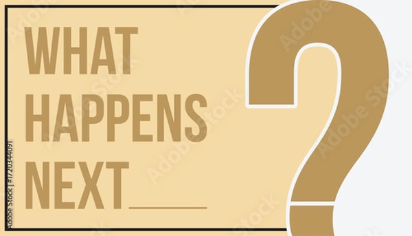 Obraz What happens next Question Mark background template