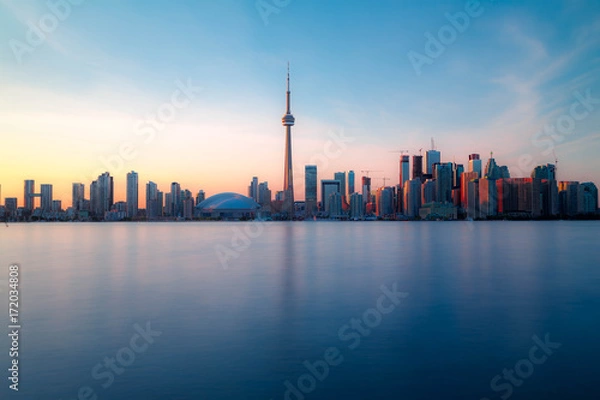 Obraz Toronto downtown skyline with sunset