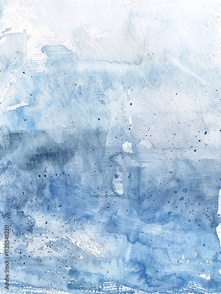 Fototapeta Blue watercolor background. Festive day concept banner. For text and card