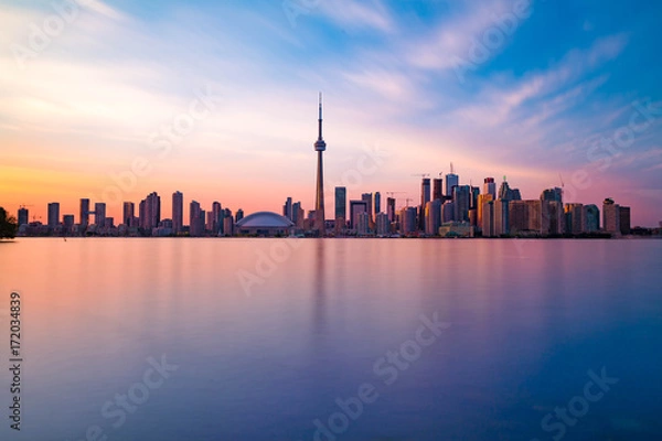 Obraz Toronto downtown skyline with sunset