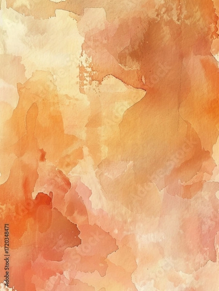 Fototapeta orange rectangular watercolor background. Festive day concept banner. For text and card