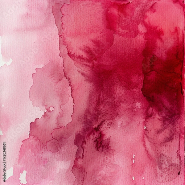 Fototapeta pink rectangular watercolor background. Festive day concept banner. For text and card