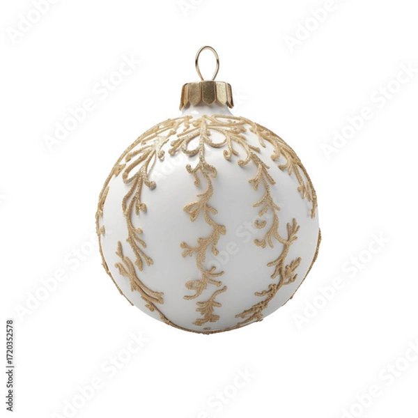 Obraz Christmas ornaments, holiday decorations, luxury baubles, red and gold ornaments PNG transparent background