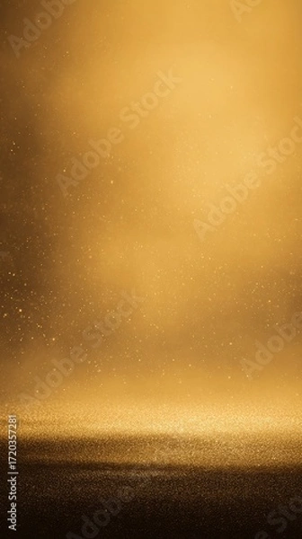 Fototapeta Beautiful golden textured surface with dazzling sparkles and luminous shine, designed for festive, celebratory, and luxury branding projects. Perfect for mockups, banners, greeting cards,